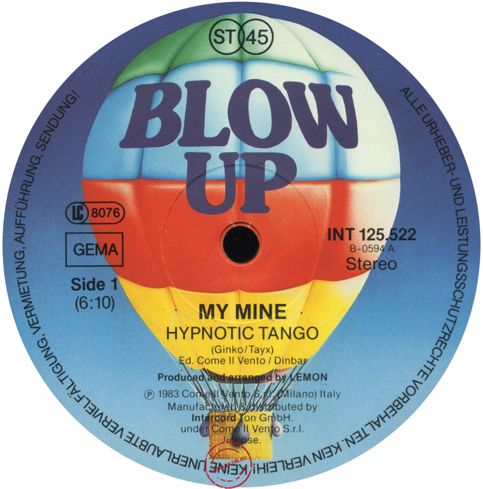 Оцифровка винила: My Mine (1983) Hypnotic Tango