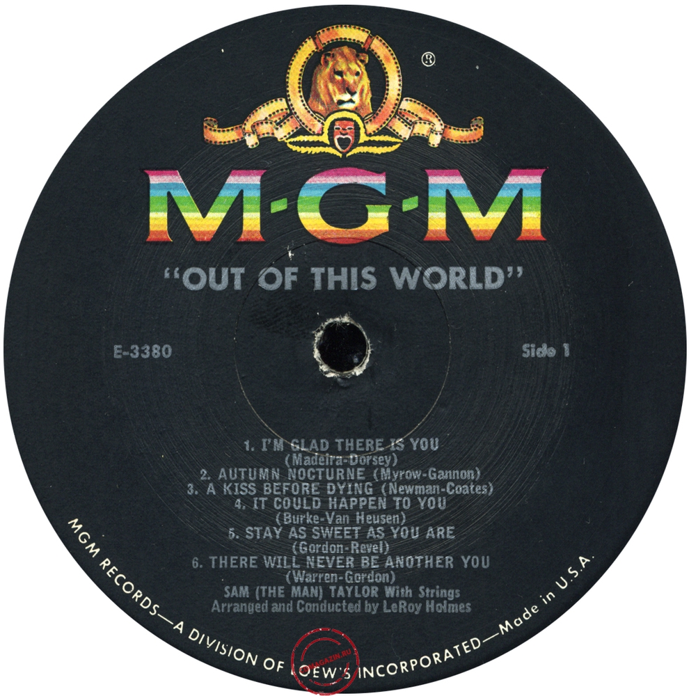 Оцифровка винила: Sam Taylor (2) (1956) Out Of This World