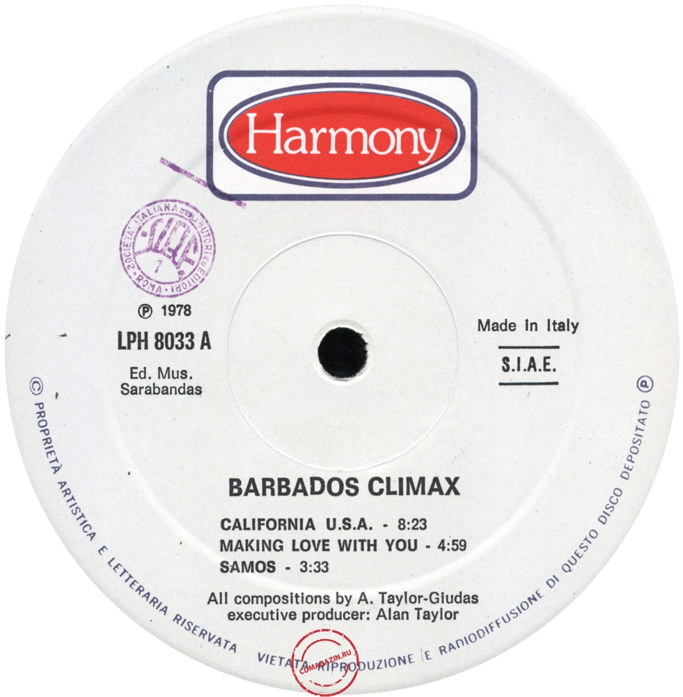 Оцифровка винила: Barbados Climax (1978) Barbados Climax Оцифровка винила: Barbados Climax (1978) Barbados Climax