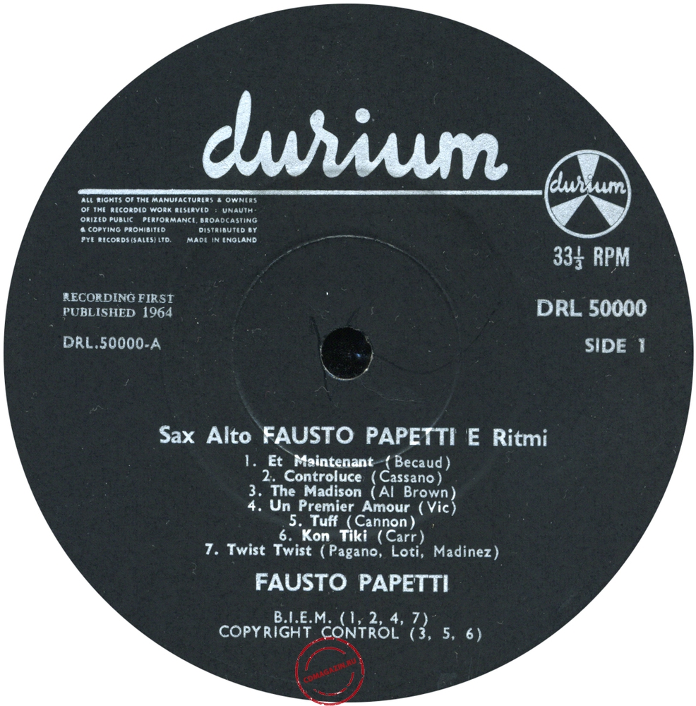 Оцифровка винила: Fausto Papetti (1962) 3a Raccolta Оцифровка винила: Fausto Papetti (1962) 3a Raccolta