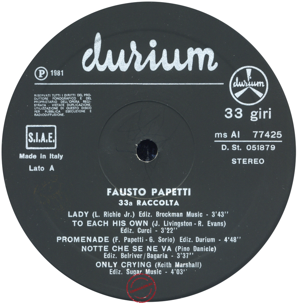 Оцифровка винила: Fausto Papetti (1981) 33a Raccolta Оцифровка винила: Fausto Papetti (1981) 33a Raccolta