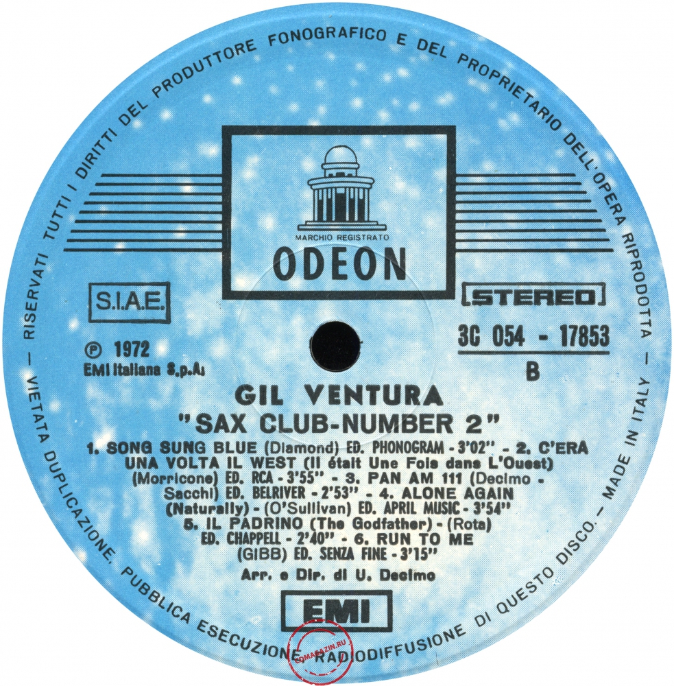 Оцифровка винила: Gil Ventura (1972) Sax Club Number 2