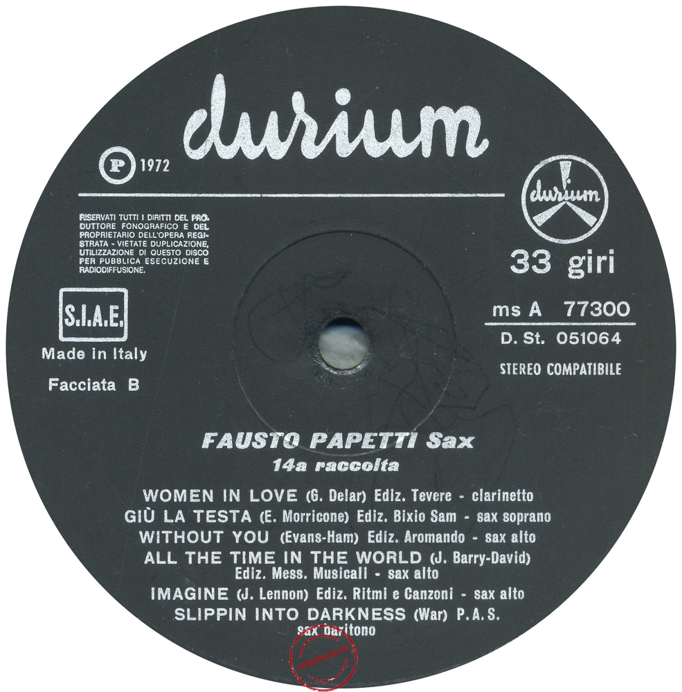 Оцифровка винила: Fausto Papetti (1972) 14a Raccolta Оцифровка винила: Fausto Papetti (1972) 14a Raccolta
