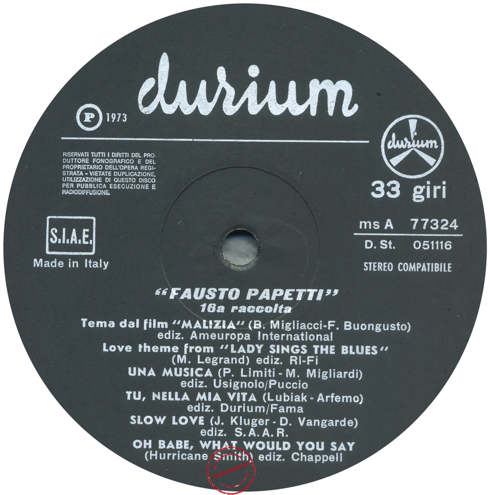Оцифровка винила: Fausto Papetti (1973) 16a Raccolta Оцифровка винила: Fausto Papetti (1973) 16a Raccolta