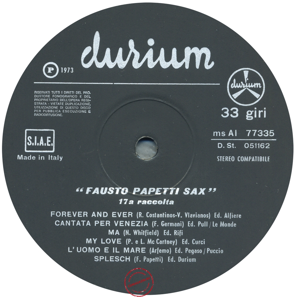 Оцифровка винила: Fausto Papetti (1973) 17a Raccolta Оцифровка винила: Fausto Papetti (1973) 17a Raccolta