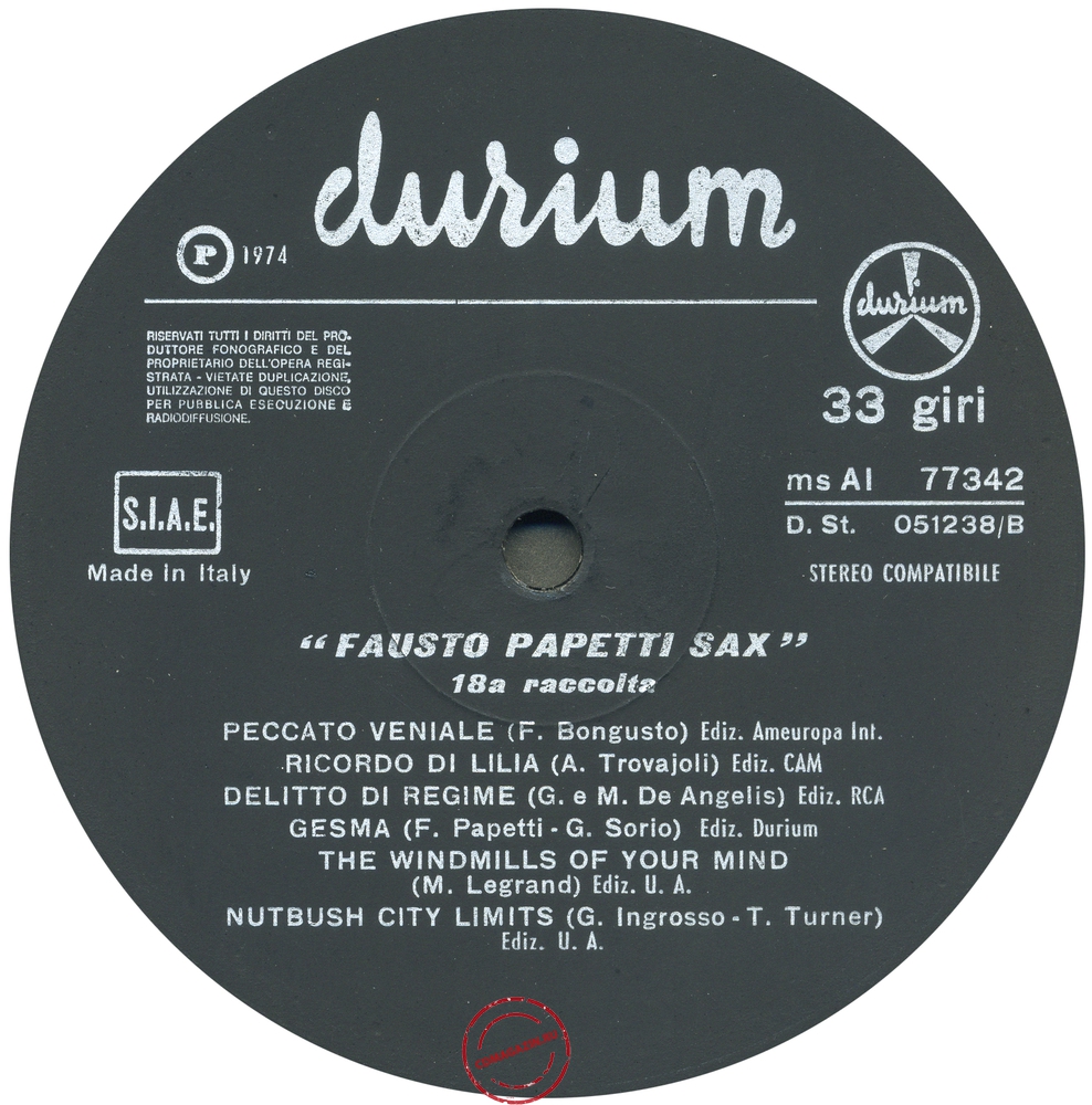Оцифровка винила: Fausto Papetti (1974) 18a Raccolta Оцифровка винила: Fausto Papetti (1974) 18a Raccolta