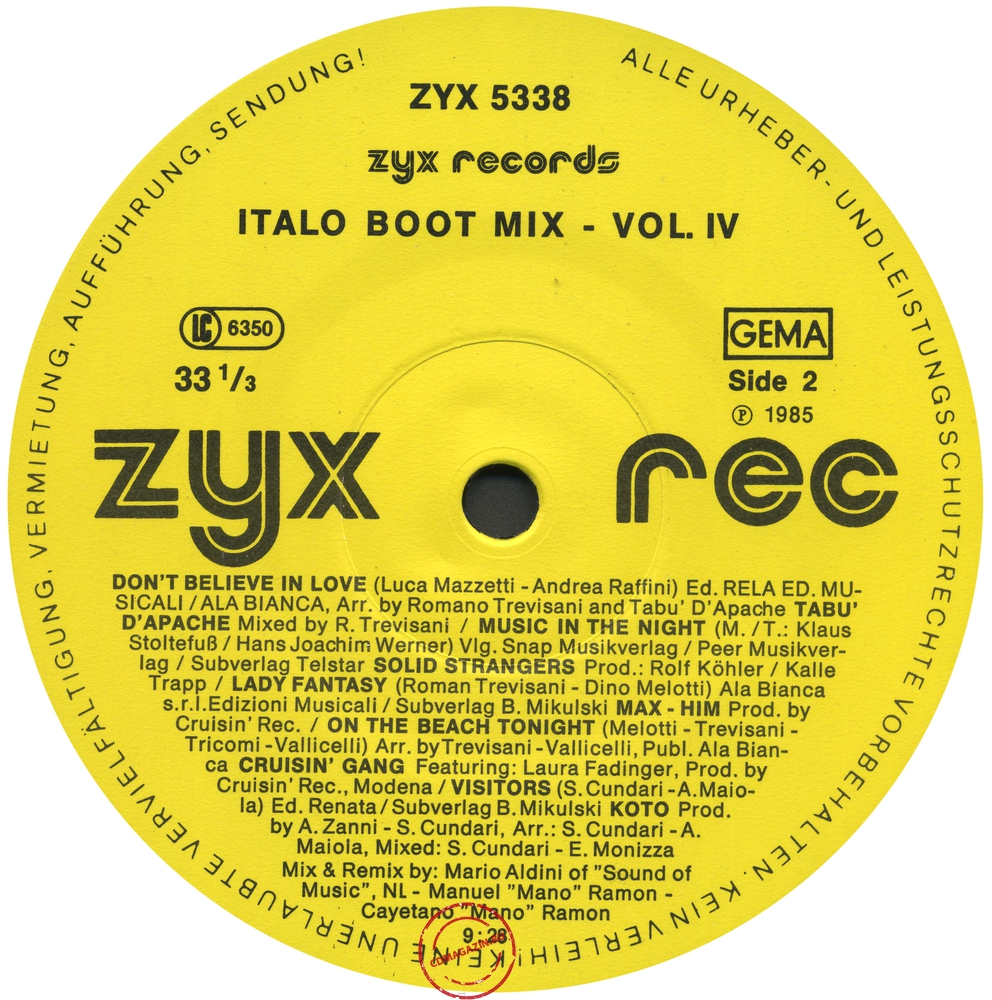 Оцифровка винила: VA Italo Boot Mix (1985) Vol.4 Оцифровка винила: VA Italo Boot Mix (1985) Vol.4