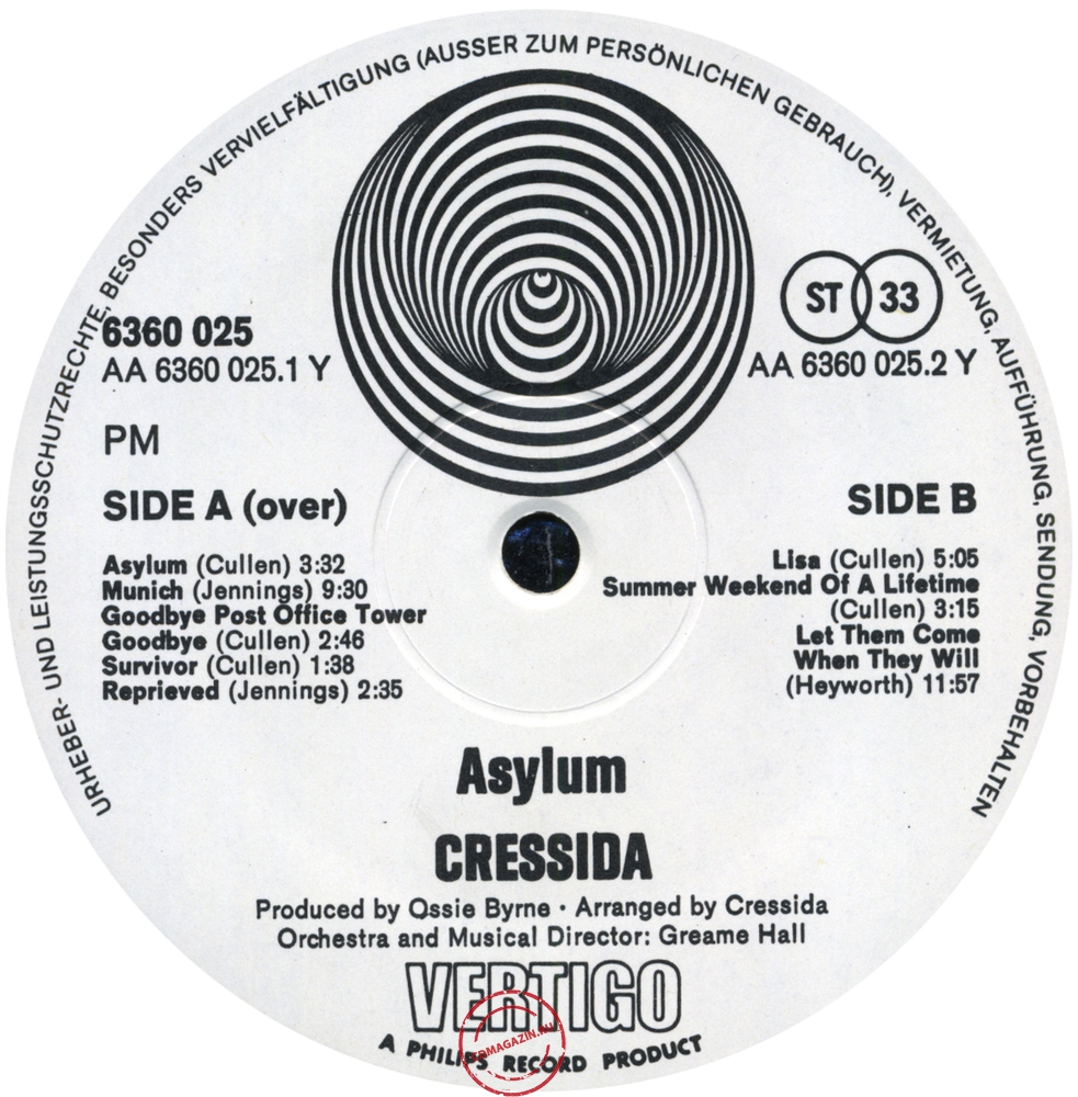 Оцифровка винила: Cressida (3) (1971) Asylum Оцифровка винила: Cressida (3) (1971) Asylum