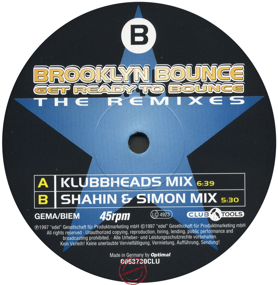 Оцифровка винила: Brooklyn Bounce (1997) Get Ready To Bounce (The Remixes)