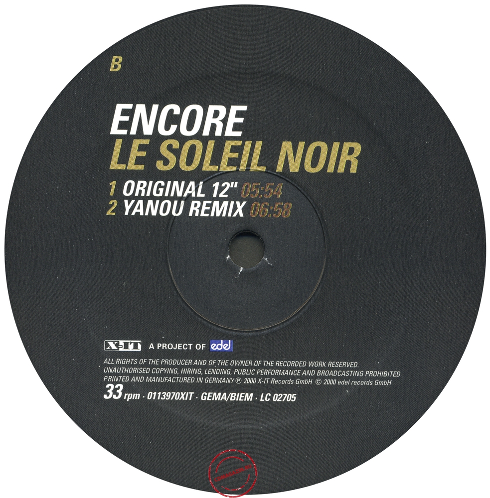 Оцифровка винила: Encore (2000) Le Soleil Noir Оцифровка винила: Encore (2000) Le Soleil Noir