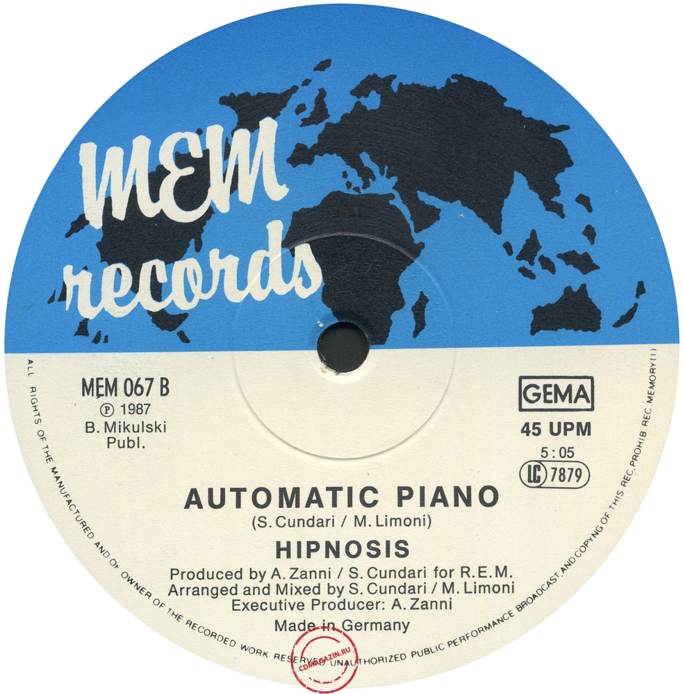 Оцифровка винила: Hipnosis (1987) Droid / Automatic Piano Оцифровка винила: Hipnosis (1987) Droid / Automatic Piano