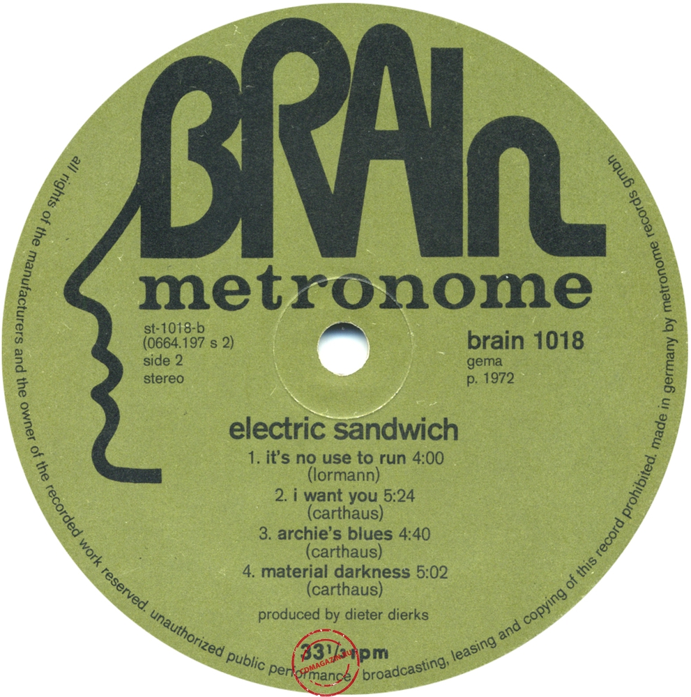 Оцифровка винила: Electric Sandwich (1972) Electric Sandwich Оцифровка винила: Electric Sandwich (1972) Electric Sandwich