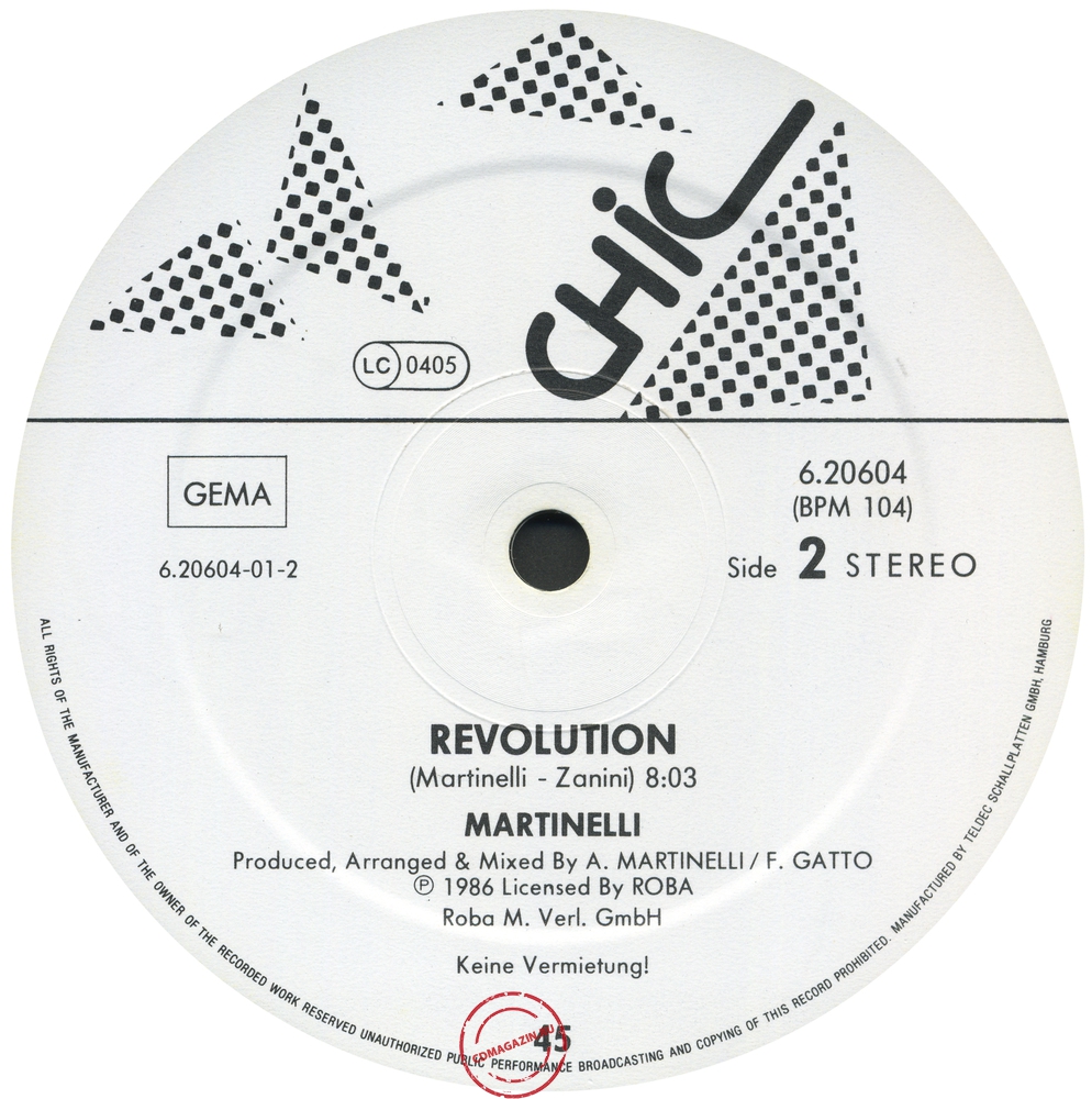 Оцифровка винила: Martinelli (1986) Revolution Оцифровка винила: Martinelli (1986) Revolution