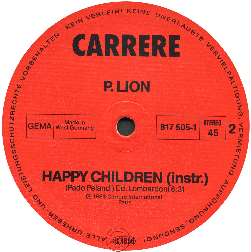 Оцифровка винила: P. Lion (1983) Happy Children