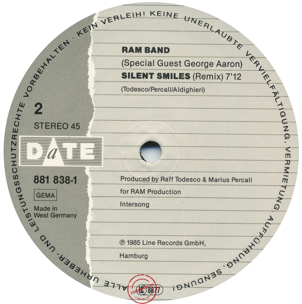 Оцифровка винила: Ram Band (1985) Silent Smiles Оцифровка винила: Ram Band (1985) Silent Smiles