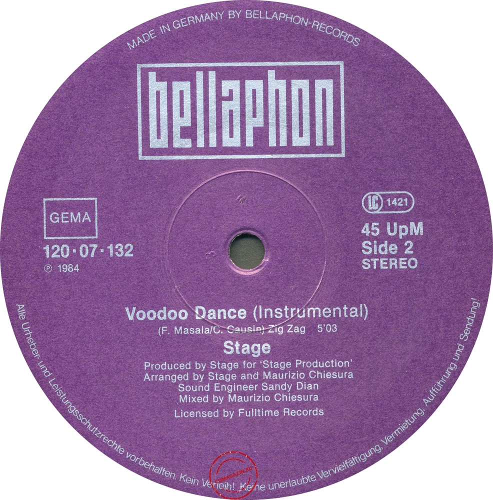 Оцифровка винила: Stage (2) (1984) Voodoo Dance Оцифровка винила: Stage (2) (1984) Voodoo Dance