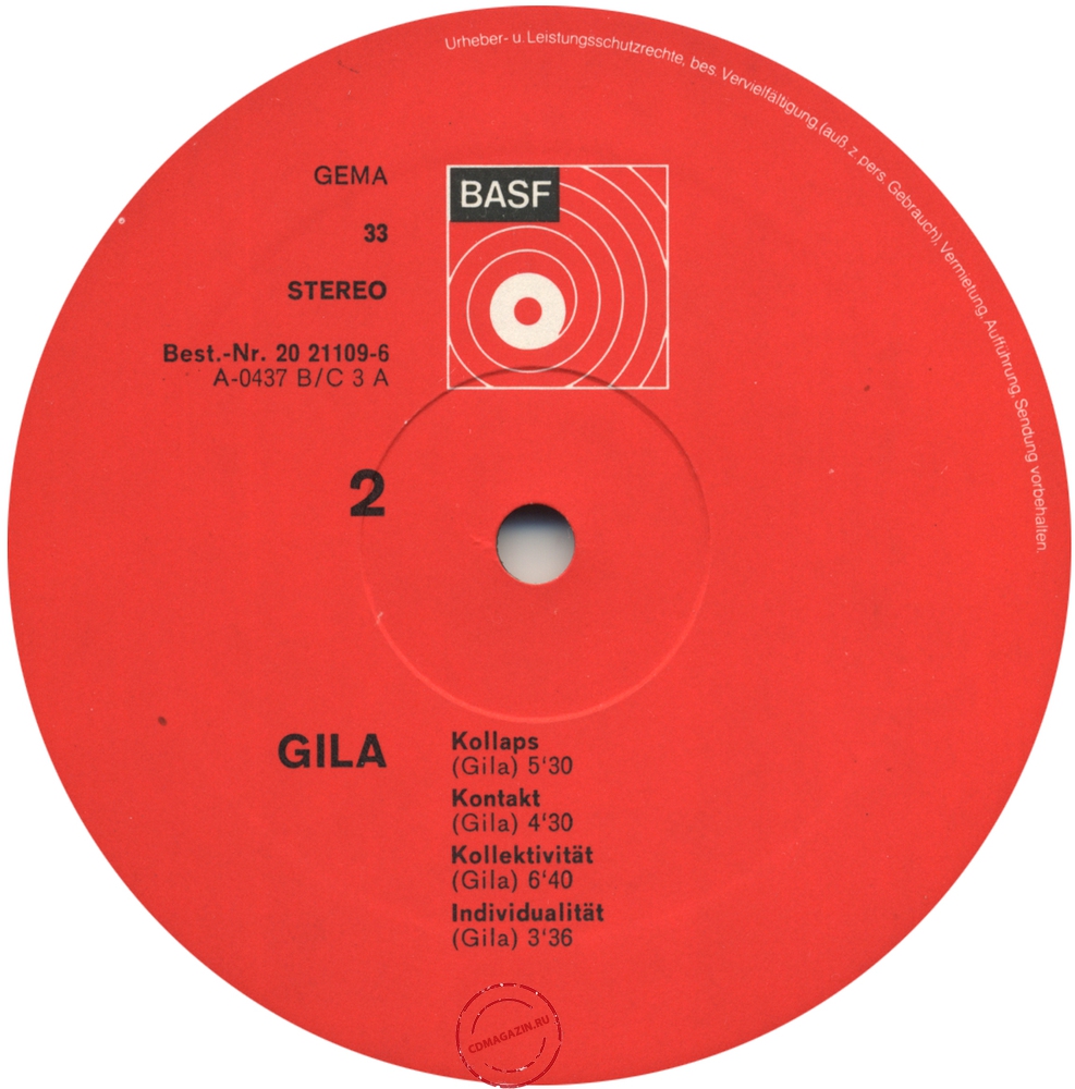 Оцифровка винила: Gila (2) (1971) Gila Оцифровка винила: Gila (2) (1971) Gila