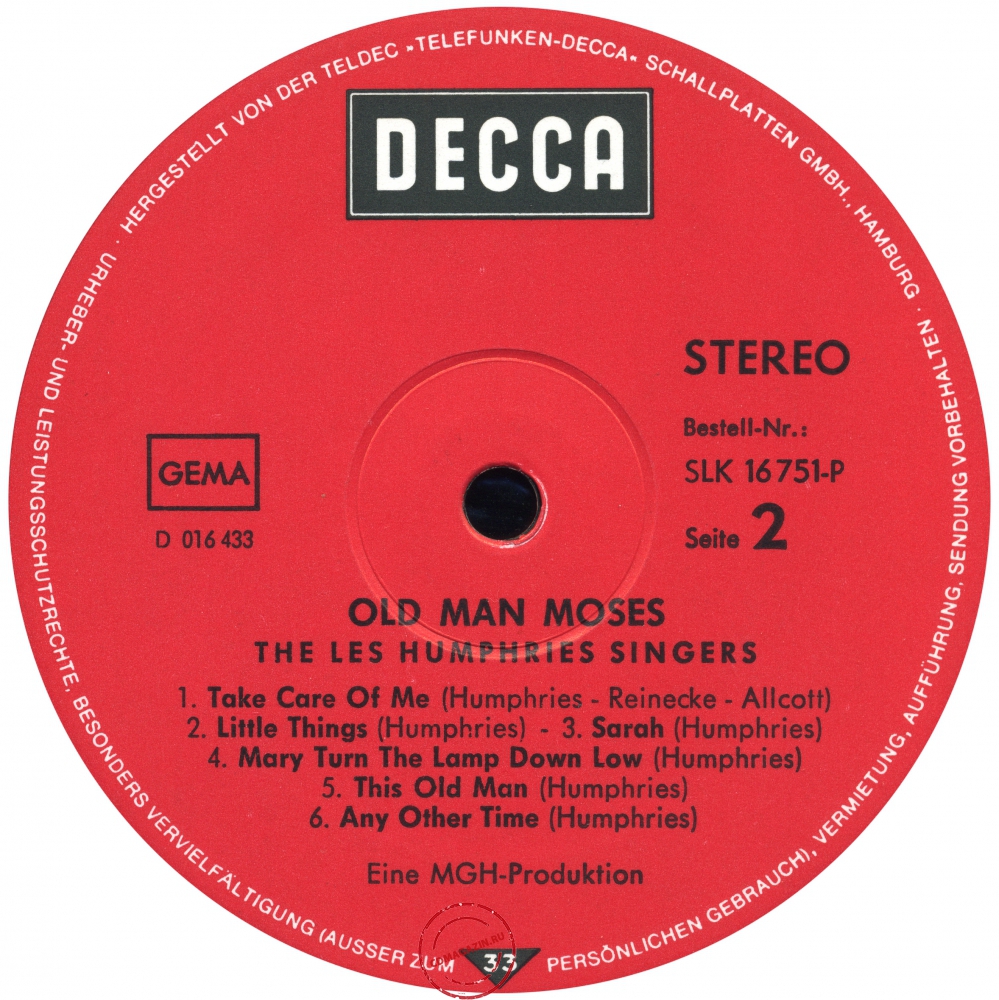 Оцифровка винила: Les Humphries Singers (1972) Old Man Moses (Take Care Of Me) Оцифровка винила: Les Humphries Singers (1972) Old Man Moses (Take Care Of Me)