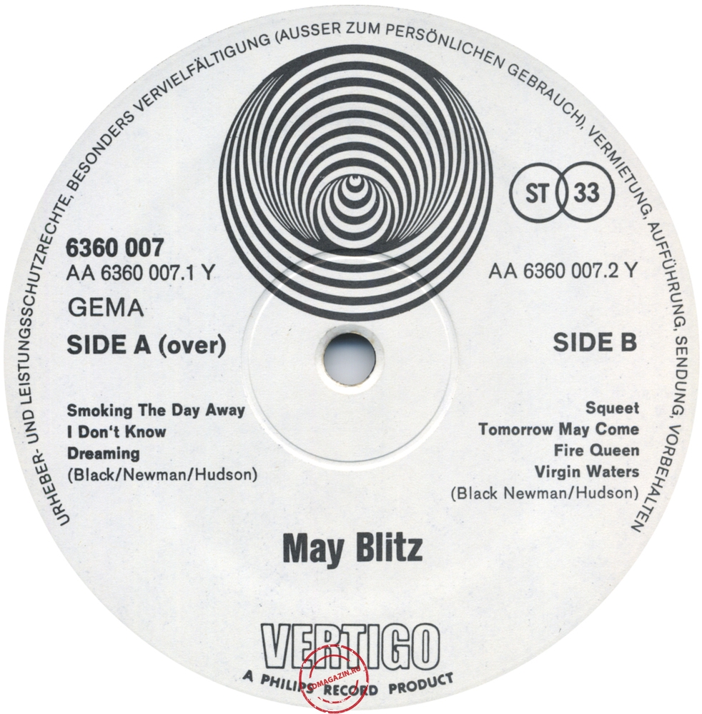 Оцифровка винила: May Blitz (1970) May Blitz