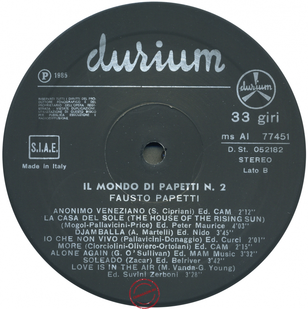 Оцифровка винила: Fausto Papetti (1985) Il Mondo Di Papetti № 2 Оцифровка винила: Fausto Papetti (1985) Il Mondo Di Papetti № 2
