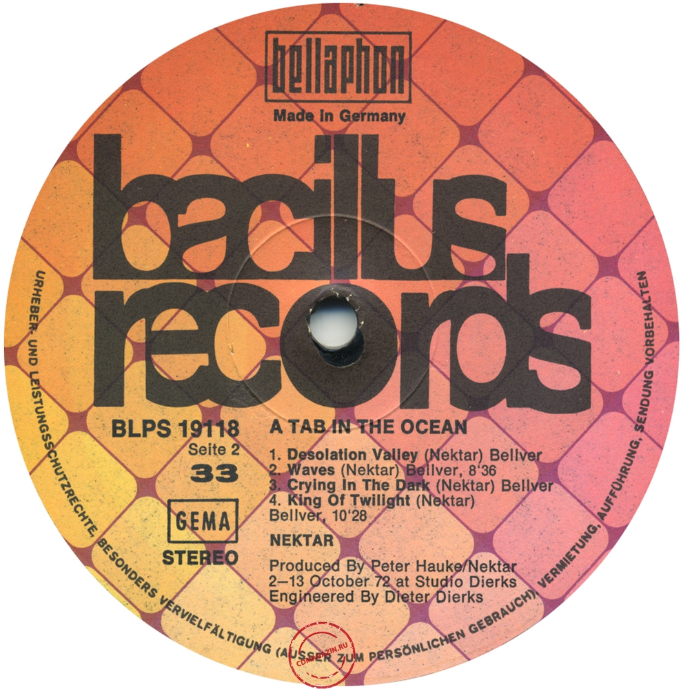 Оцифровка винила: Nektar (1972) A Tab In The Ocean Оцифровка винила: Nektar (1972) A Tab In The Ocean