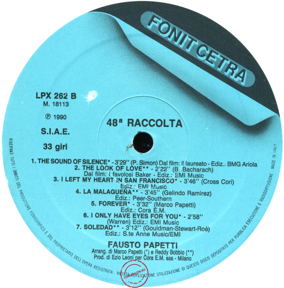 Оцифровка винила: Fausto Papetti (1990) 48a Raccolta Оцифровка винила: Fausto Papetti (1990) 48a Raccolta