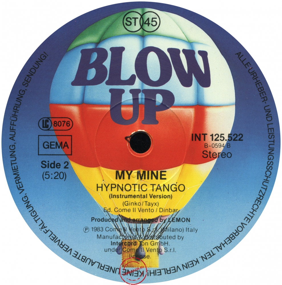 Оцифровка винила: My Mine (1983) Hypnotic Tango