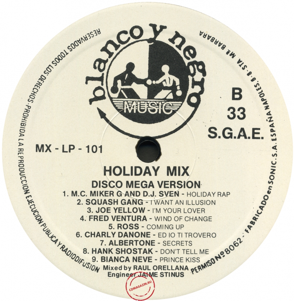 Оцифровка винила: VA Holiday Mix (1986) Another Mix By Raul Orellana Оцифровка винила: VA Holiday Mix (1986) Another Mix By Raul Orellana
