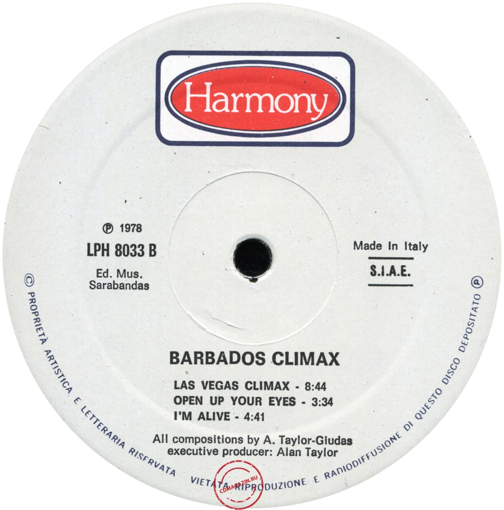 Оцифровка винила: Barbados Climax (1978) Barbados Climax