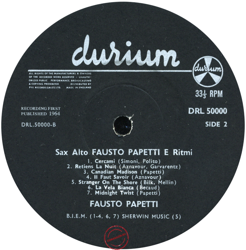 Оцифровка винила: Fausto Papetti (1962) 3a Raccolta Оцифровка винила: Fausto Papetti (1962) 3a Raccolta