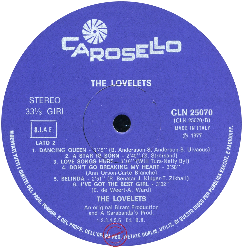 Оцифровка винила: Lovelets (1977) The Lovelets Оцифровка винила: Lovelets (1977) The Lovelets