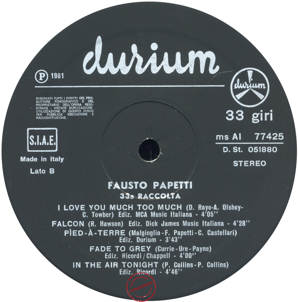 Оцифровка винила: Fausto Papetti (1981) 33a Raccolta Оцифровка винила: Fausto Papetti (1981) 33a Raccolta
