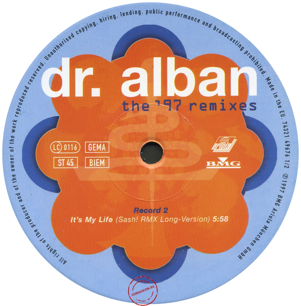 Оцифровка винила: Dr. Alban (1997) The '97 Remixes Оцифровка винила: Dr. Alban (1997) The '97 Remixes