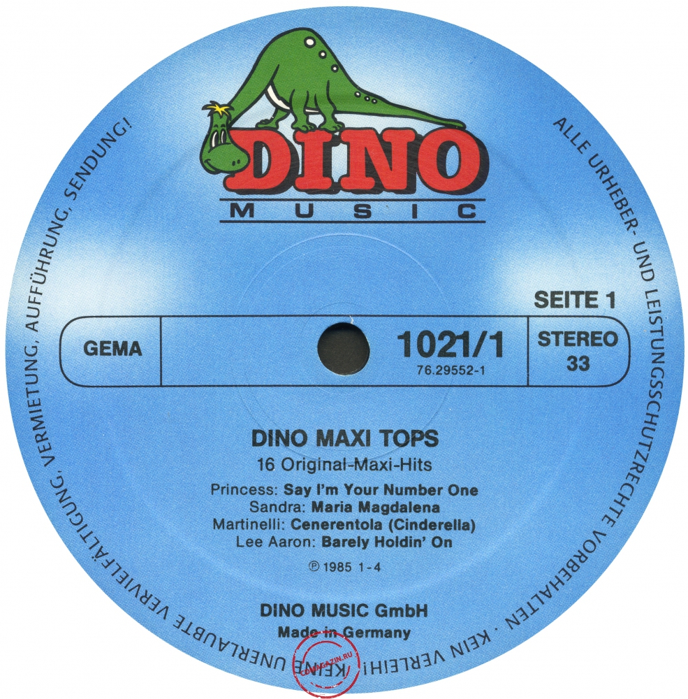 Оцифровка винила: VA Dino Maxi Tops (1985) Dino Maxi Tops