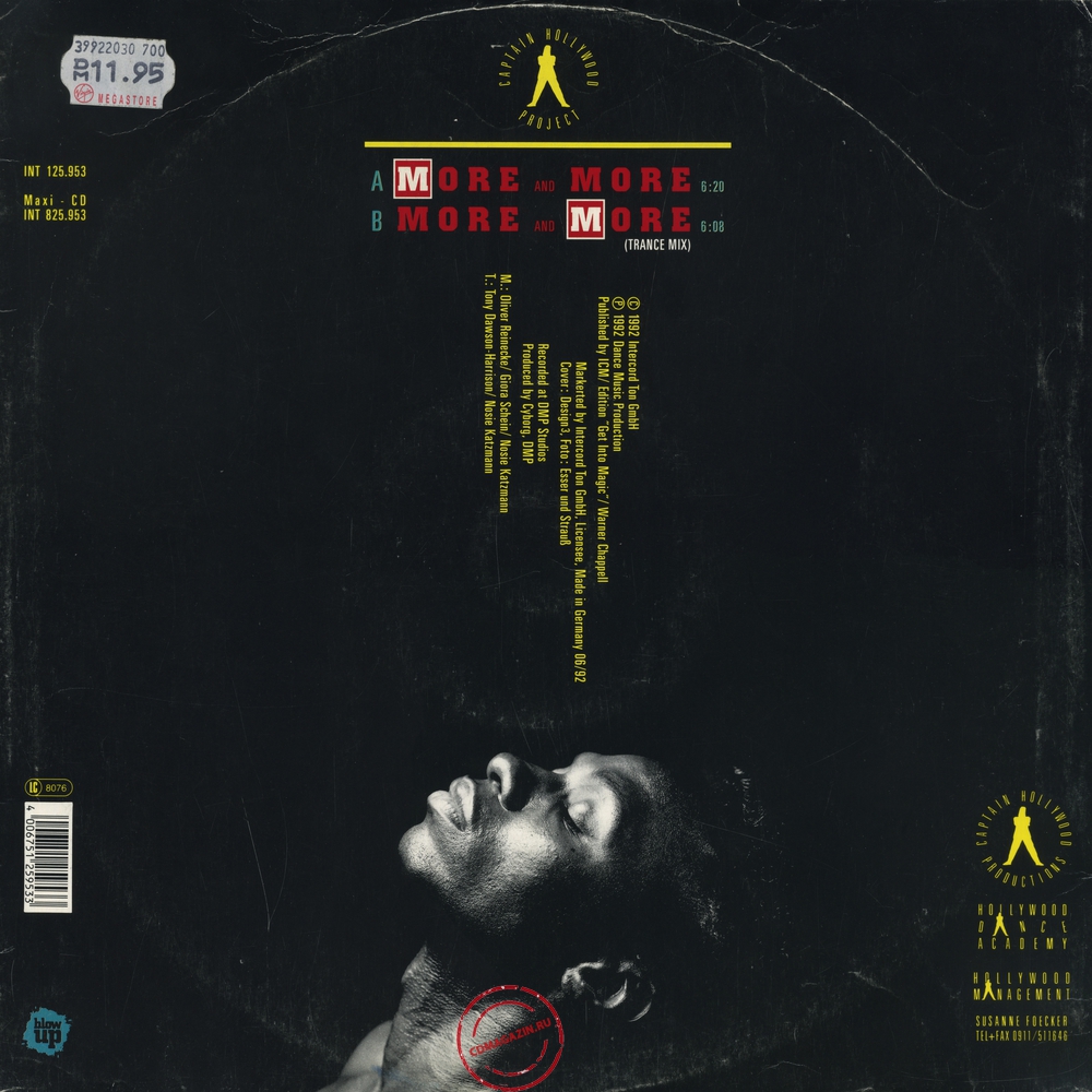 Оцифровка винила: Captain Hollywood Project (1992) More And More Оцифровка винила: Captain Hollywood Project (1992) More And More