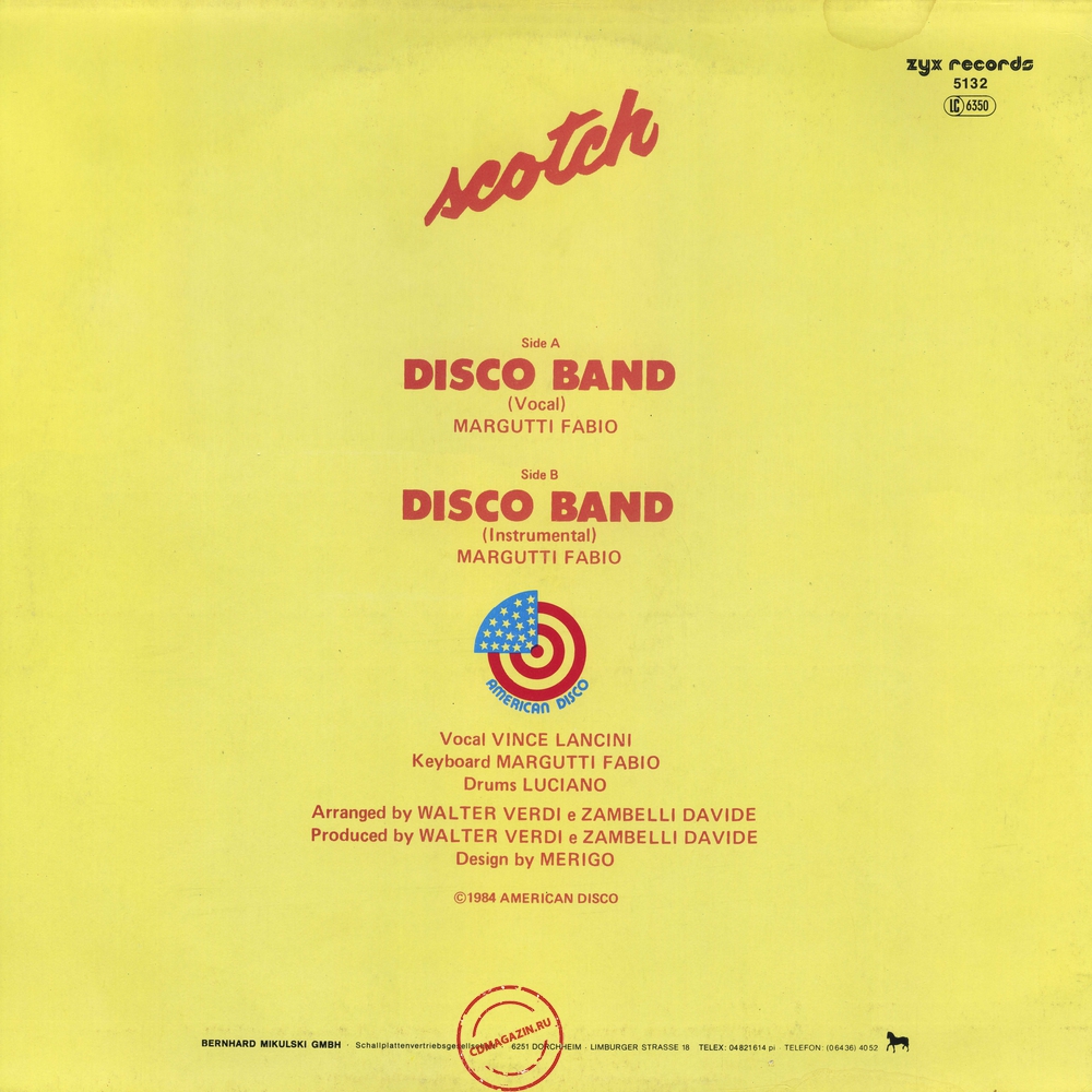 Оцифровка винила: Scotch (1984) Disco Band