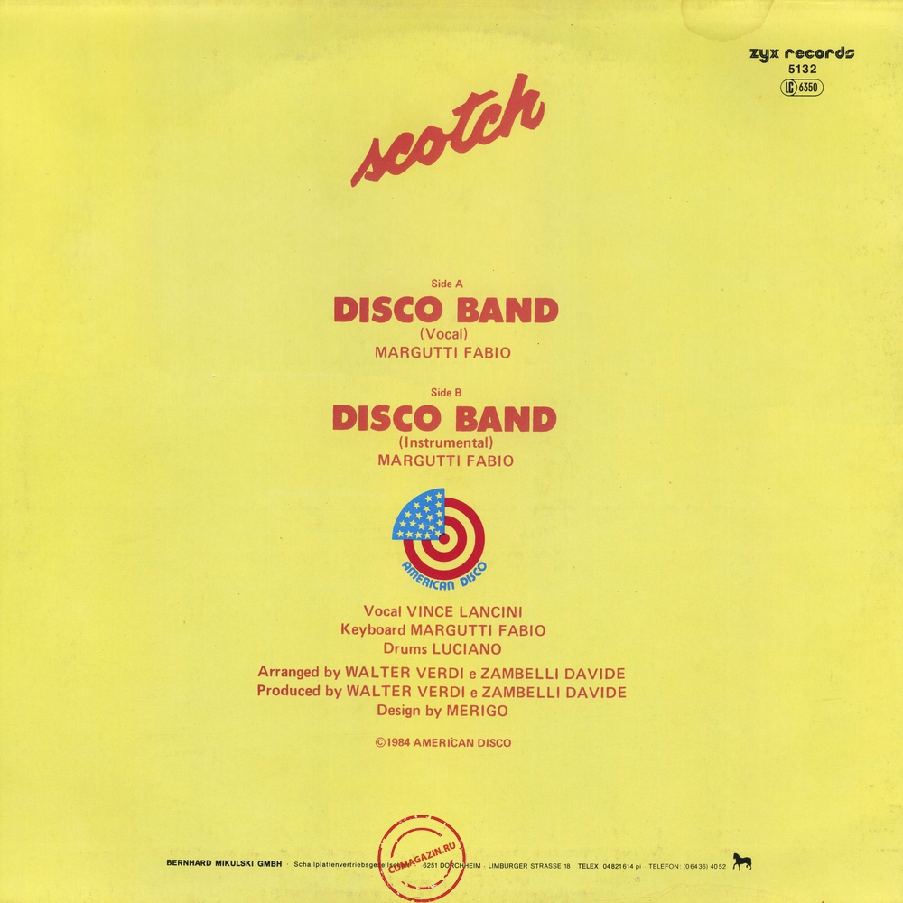 Оцифровка винила: Scotch (1984) Disco Band Оцифровка винила: Scotch (1984) Disco Band