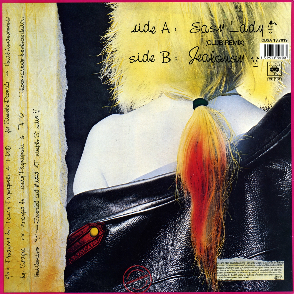 Оцифровка винила: Spagna (1986) Easy Lady (Club Remix)