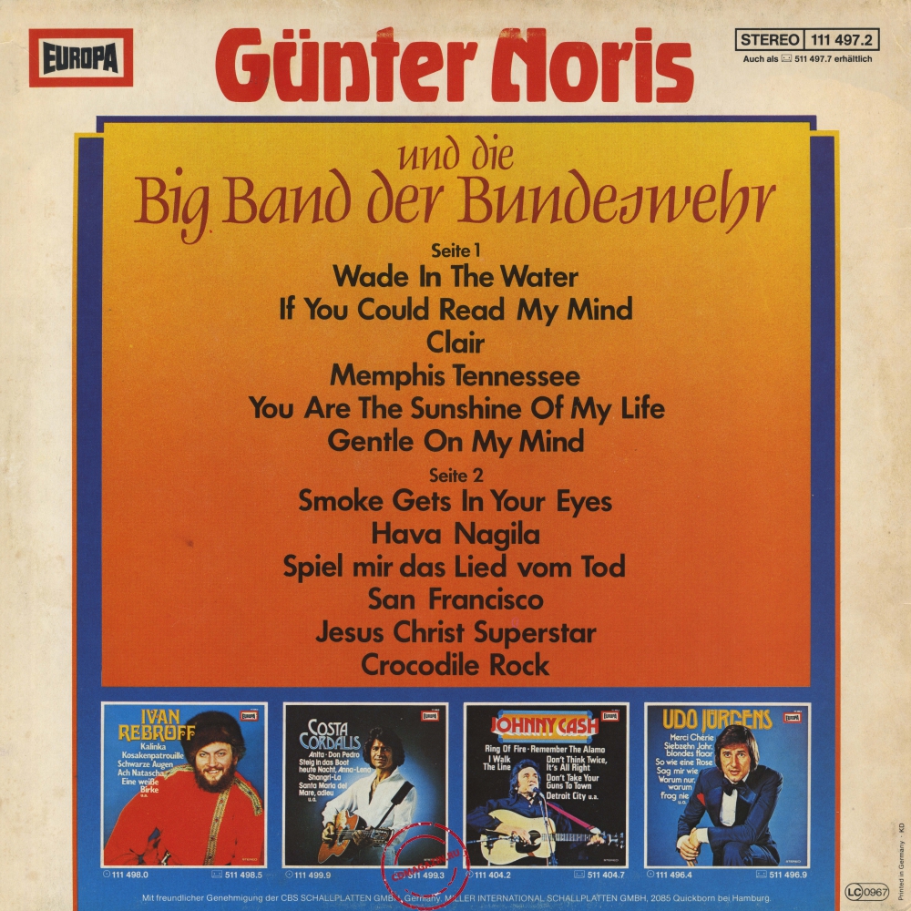 Оцифровка винила: Gunter Noris (1979) Gunter Noris Und Die Big Band Der Bundeswehr Оцифровка винила: Gunter Noris (1979) Gunter Noris Und Die Big Band Der Bundeswehr