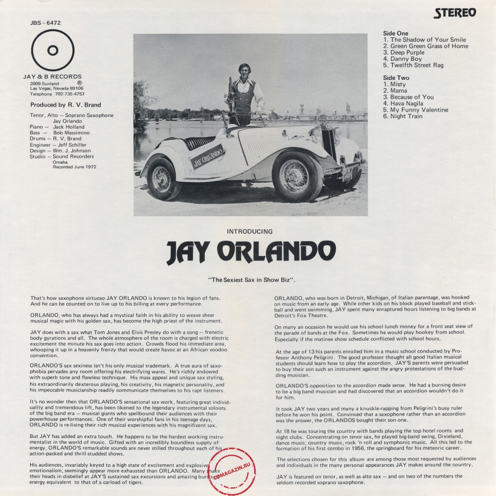 Оцифровка винила: Jay Orlando (1972) The Man Who Plays The ''Horn Aplenty''