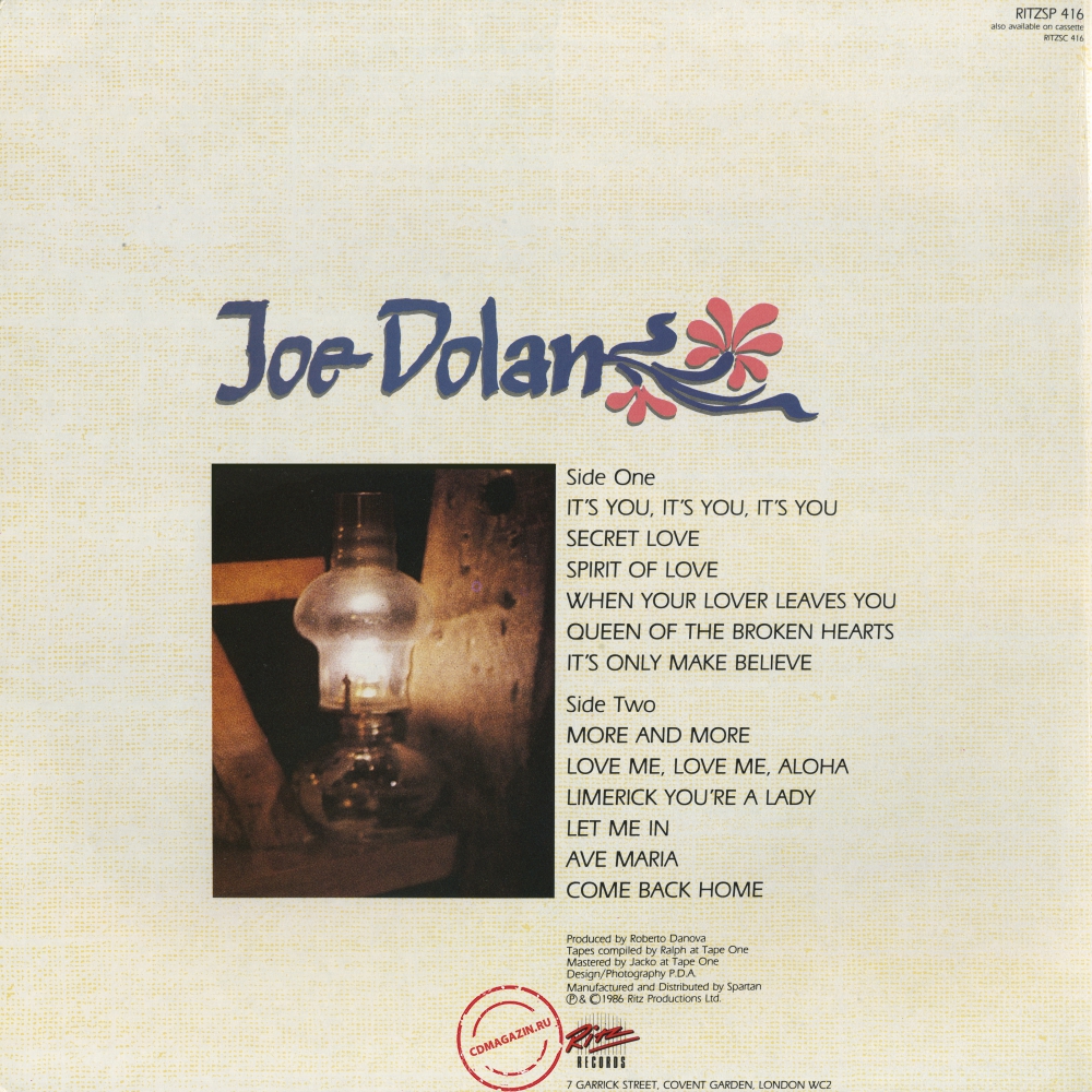 Оцифровка винила: Joe Dolan (1986) It's You, It's You, It's You