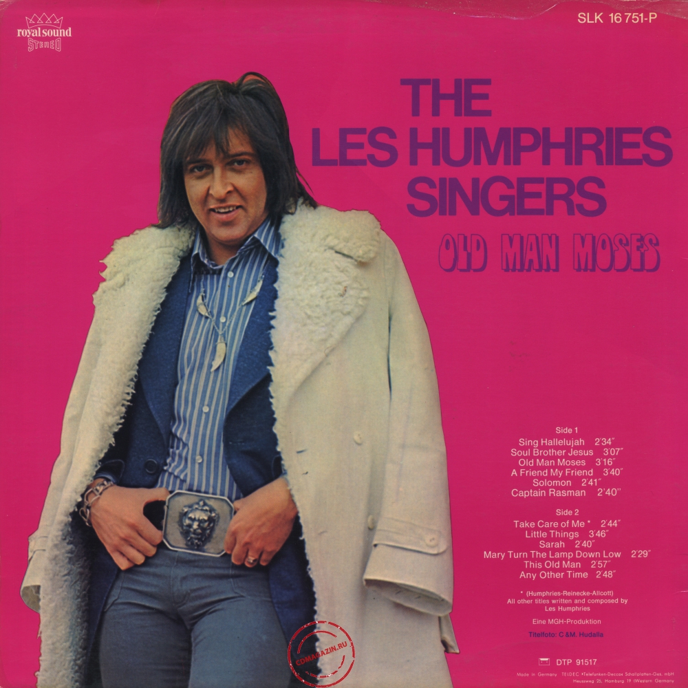 Оцифровка винила: Les Humphries Singers (1972) Old Man Moses (Take Care Of Me)