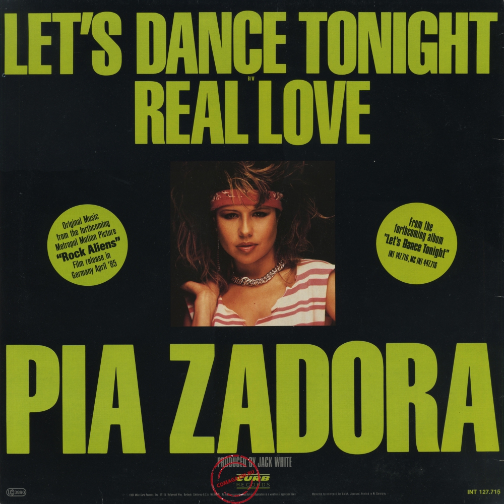 Оцифровка винила: Pia Zadora (1984) Let's Dance Tonight