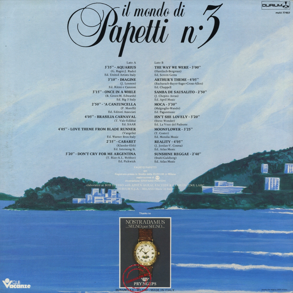 Оцифровка винила: Fausto Papetti (1986) Il Mondo Di Papetti № 3 Оцифровка винила: Fausto Papetti (1986) Il Mondo Di Papetti № 3