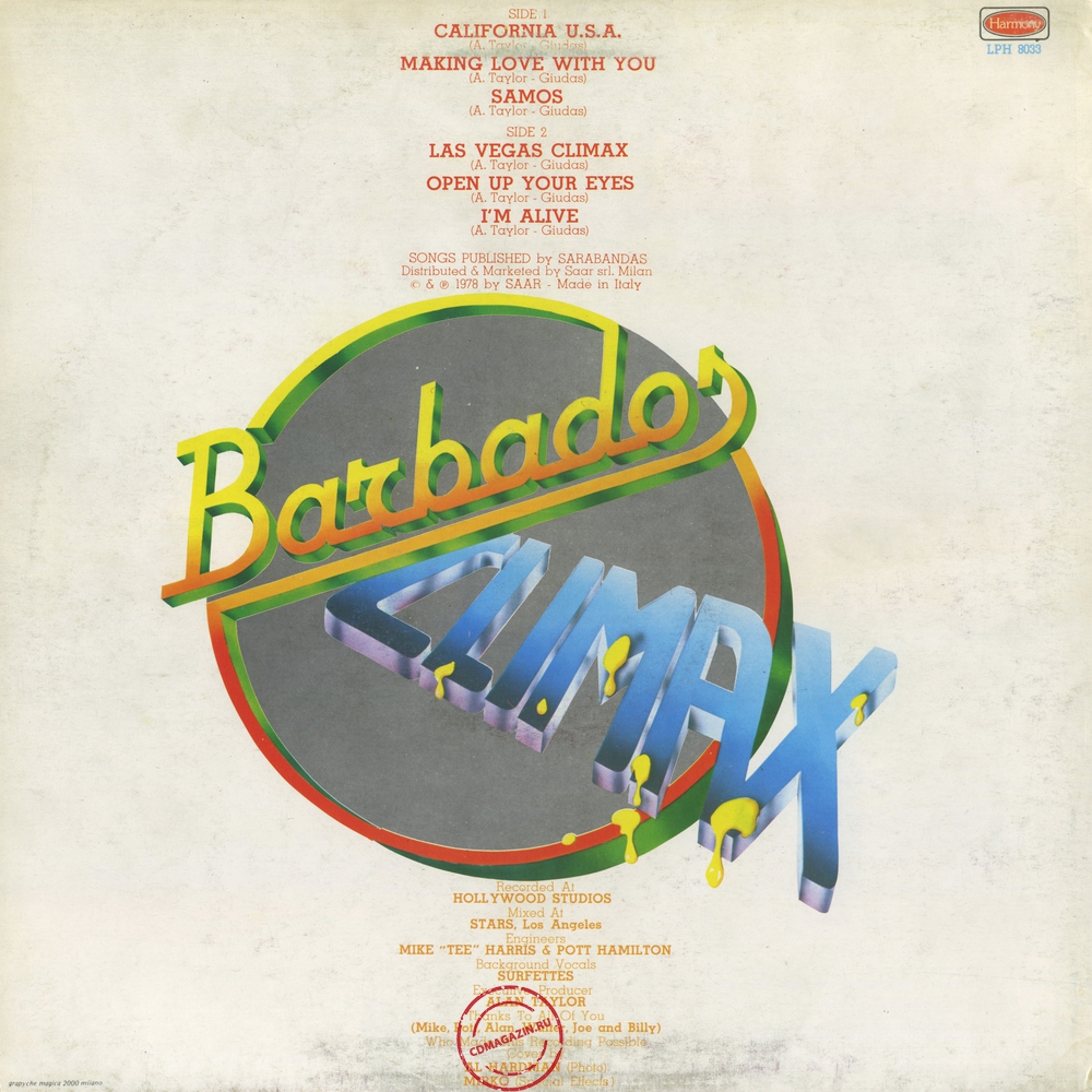 Оцифровка винила: Barbados Climax (1978) Barbados Climax