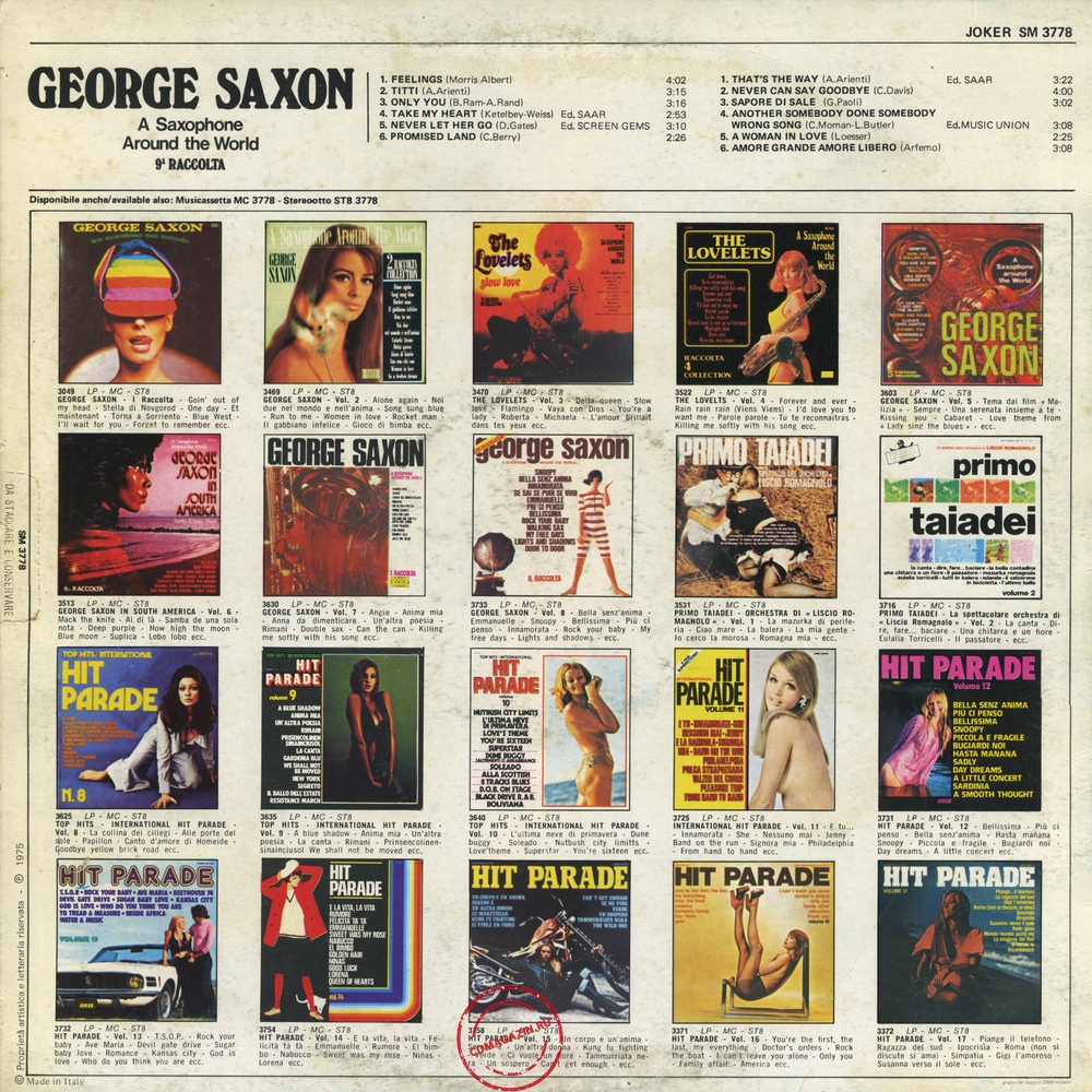 Оцифровка винила: George Saxon (1975) 9ª Raccolta Оцифровка винила: George Saxon (1975) 9ª Raccolta