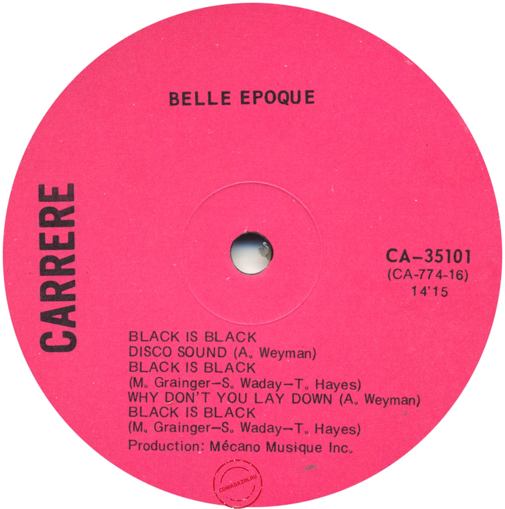 Оцифровка винила: Belle Epoque (1977) Miss Broadway Оцифровка винила: Belle Epoque (1977) Miss Broadway