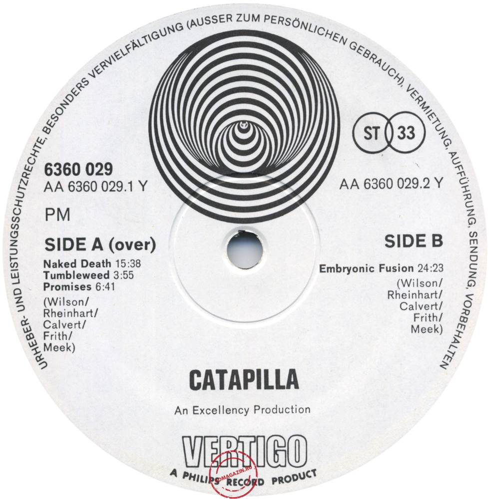 Оцифровка винила: Catapilla (1971) Catapilla