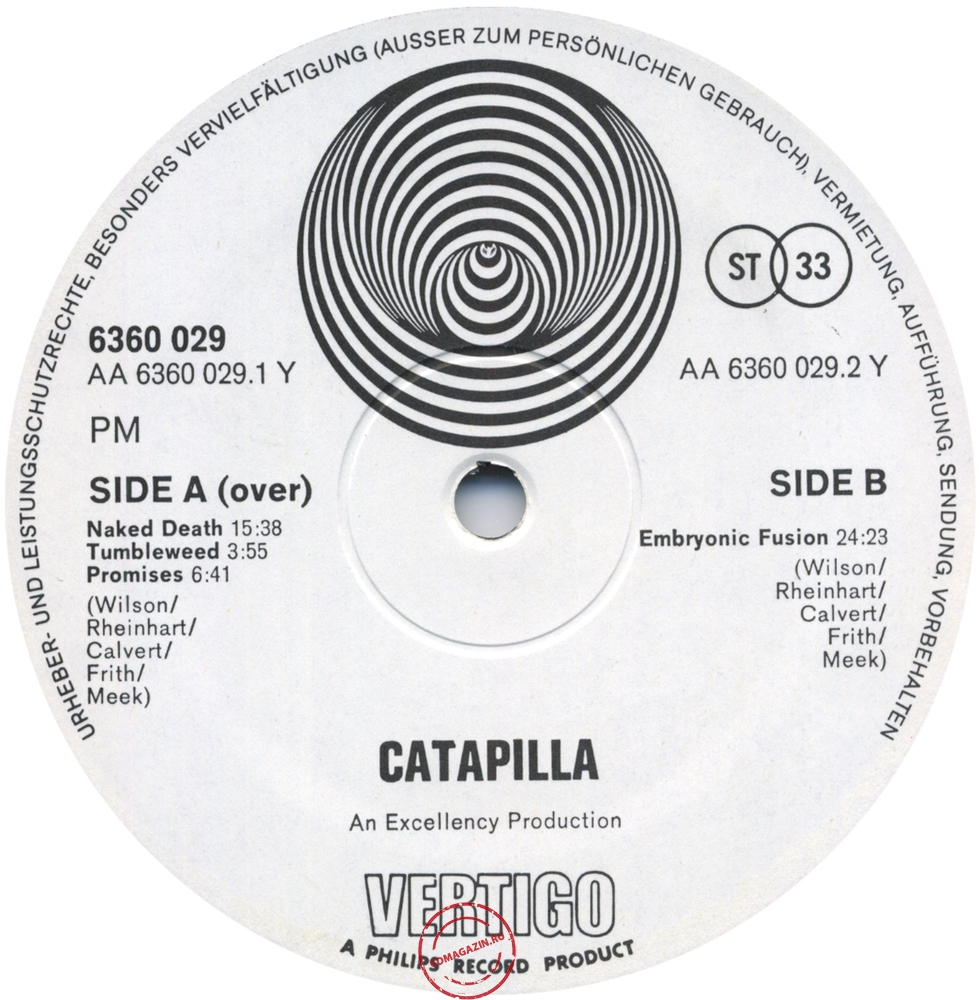 Оцифровка винила: Catapilla (1971) Catapilla Оцифровка винила: Catapilla (1971) Catapilla