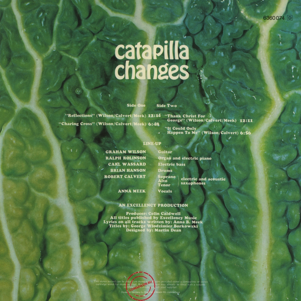 Оцифровка винила: Catapilla (1972) Changes Оцифровка винила: Catapilla (1972) Changes